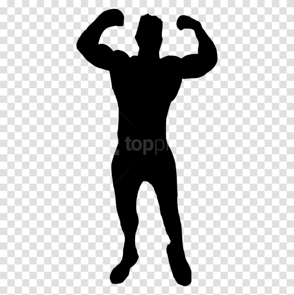 Bodybuilder Silhouette Background Muscle Man Silhouette, Ninja, Person, Human, Pants Transparent Png