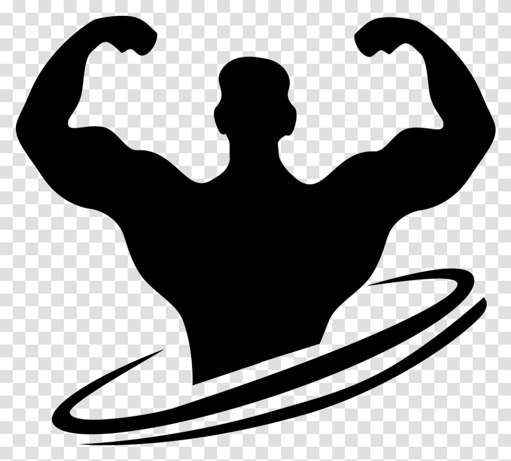 Bodybuilding Bodybuilder, Person, Human, Silhouette, Stencil Transparent Png