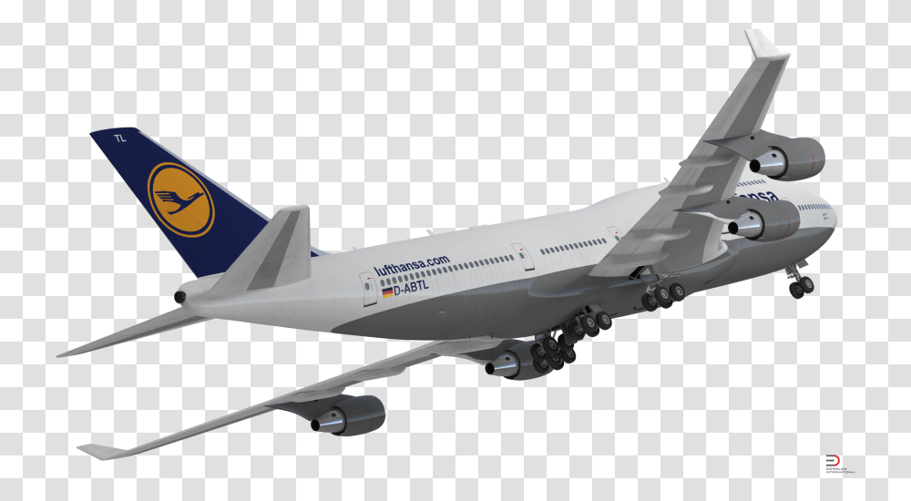 Boeing 747 400er Lufthansa Royalty Free 3d Model Airplane 3d Model, Aircraft, Vehicle, Transportation, Airliner Transparent Png