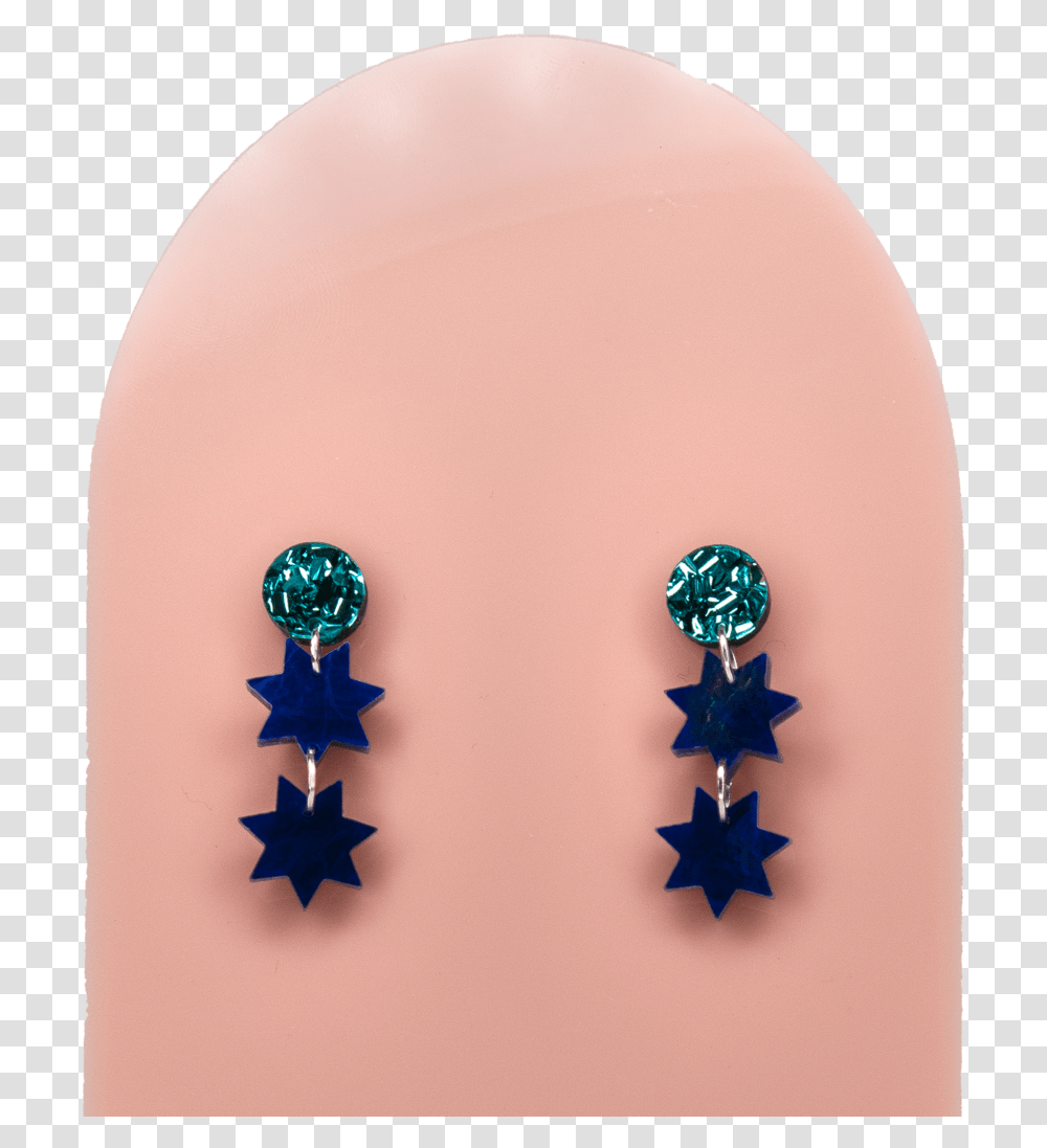 Boh Teal Glitter Blue Stars Earrings, Symbol, Star Symbol, Clothing, Apparel Transparent Png