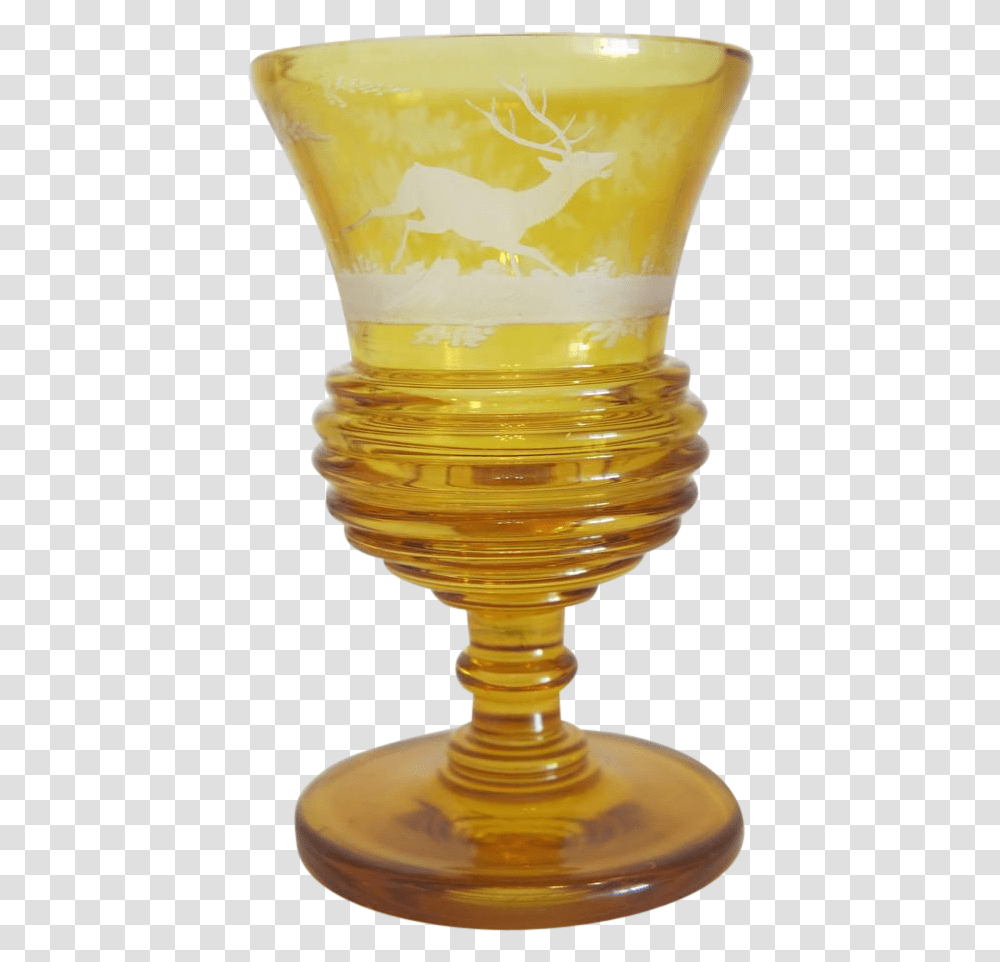 Bohemian Amber Crystal Glass Goblet Ca Champagne Stemware, Lighting, Gold, Lamp, Beer Glass Transparent Png