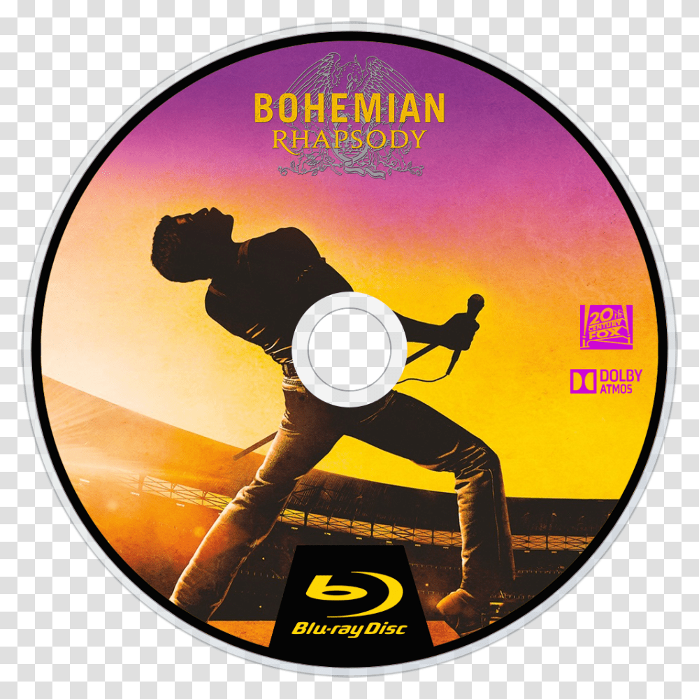 Bohemian Rhapsody Bluray Disc Image Bohemian Rhapsody Movie Disc, Disk, Person, Human, Dvd Transparent Png