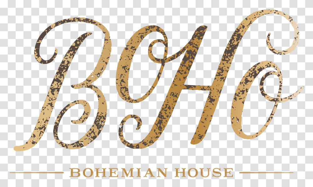 Boho Bohemian House Collapsed Logo Calligraphy, Text, Word, Alphabet, Snake Transparent Png