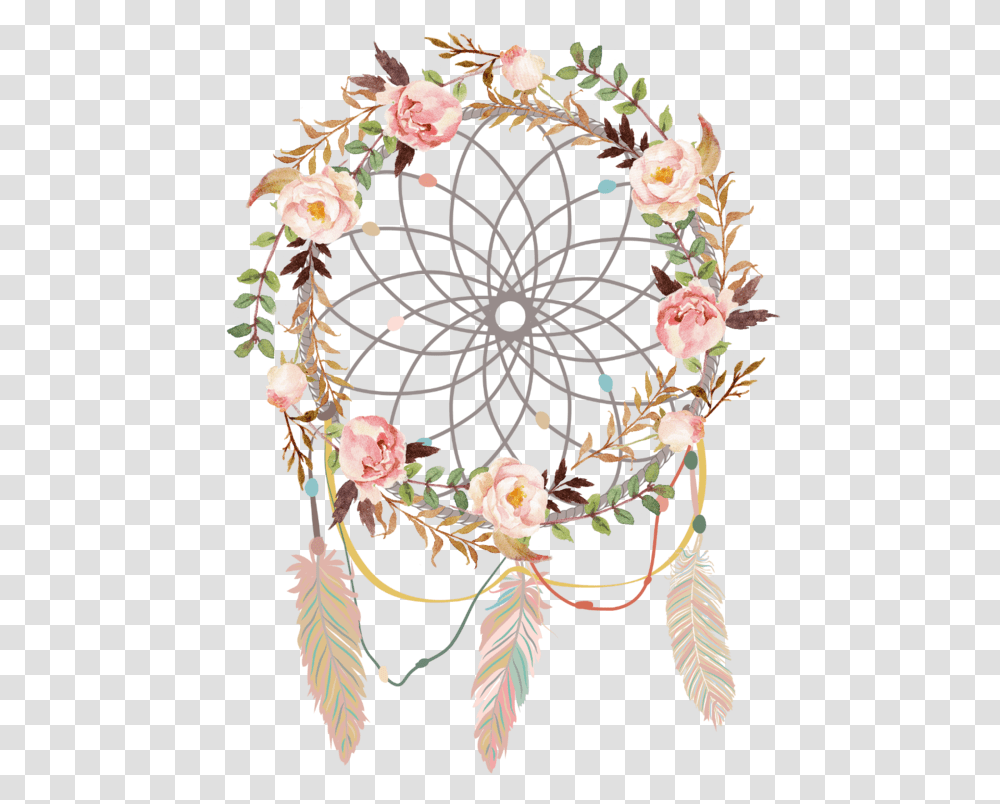 Boho Dreamcatcher Dreamcatchers Freetoedit Am With You Verse, Pattern, Floral Design Transparent Png