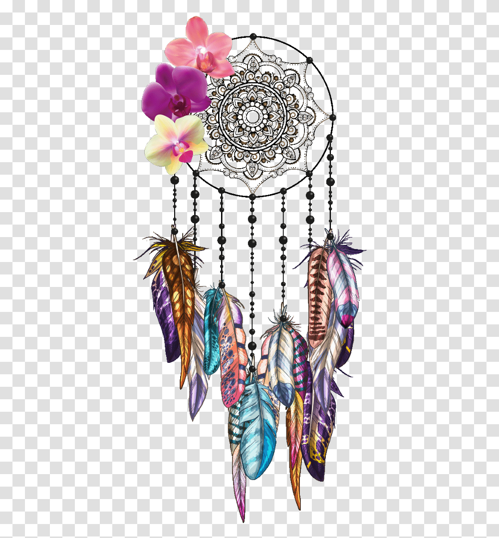 Boho Dreamcatcher Dreamcatchers Freetoedit Dream Catcher, Ornament, Pattern, Flower, Plant Transparent Png