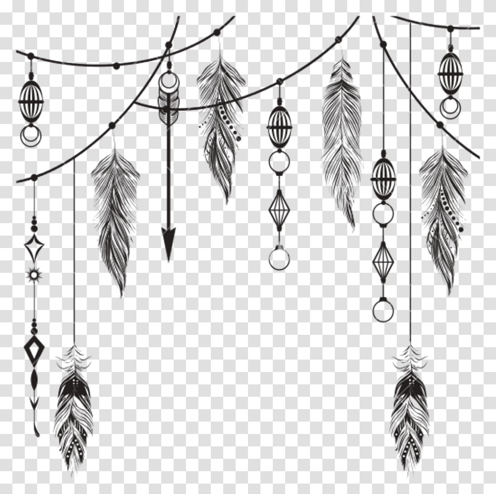 Boho Feather And Arrow, Accessories, Accessory, Jewelry, Earring Transparent Png