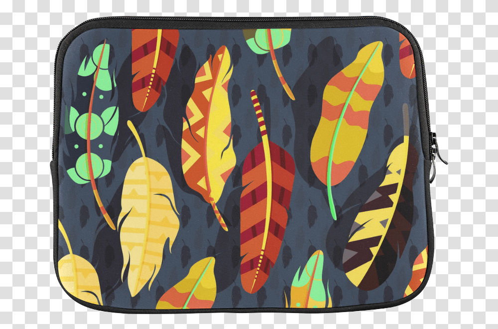Boho Feather Nature Pattern Laptop Sleeve 11 Bag, Tie, Accessories, Modern Art Transparent Png