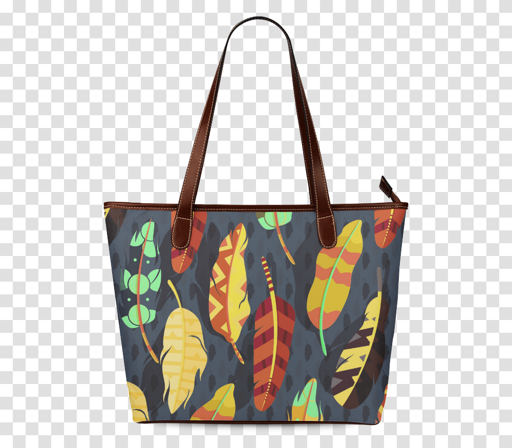 Boho Feather Nature Pattern Shoulder Tote Bag Shoulder Bag, Handbag, Accessories, Accessory, Purse Transparent Png