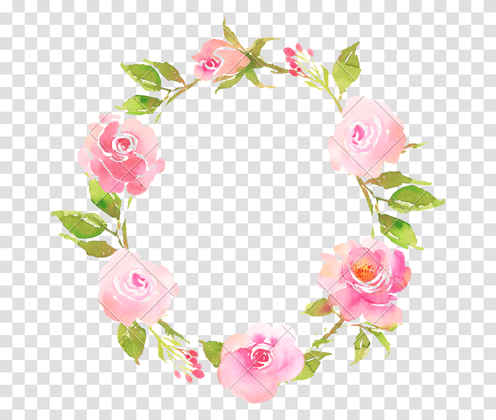 Boho Flower Pink Flower Wreath, Floral Design, Pattern Transparent Png