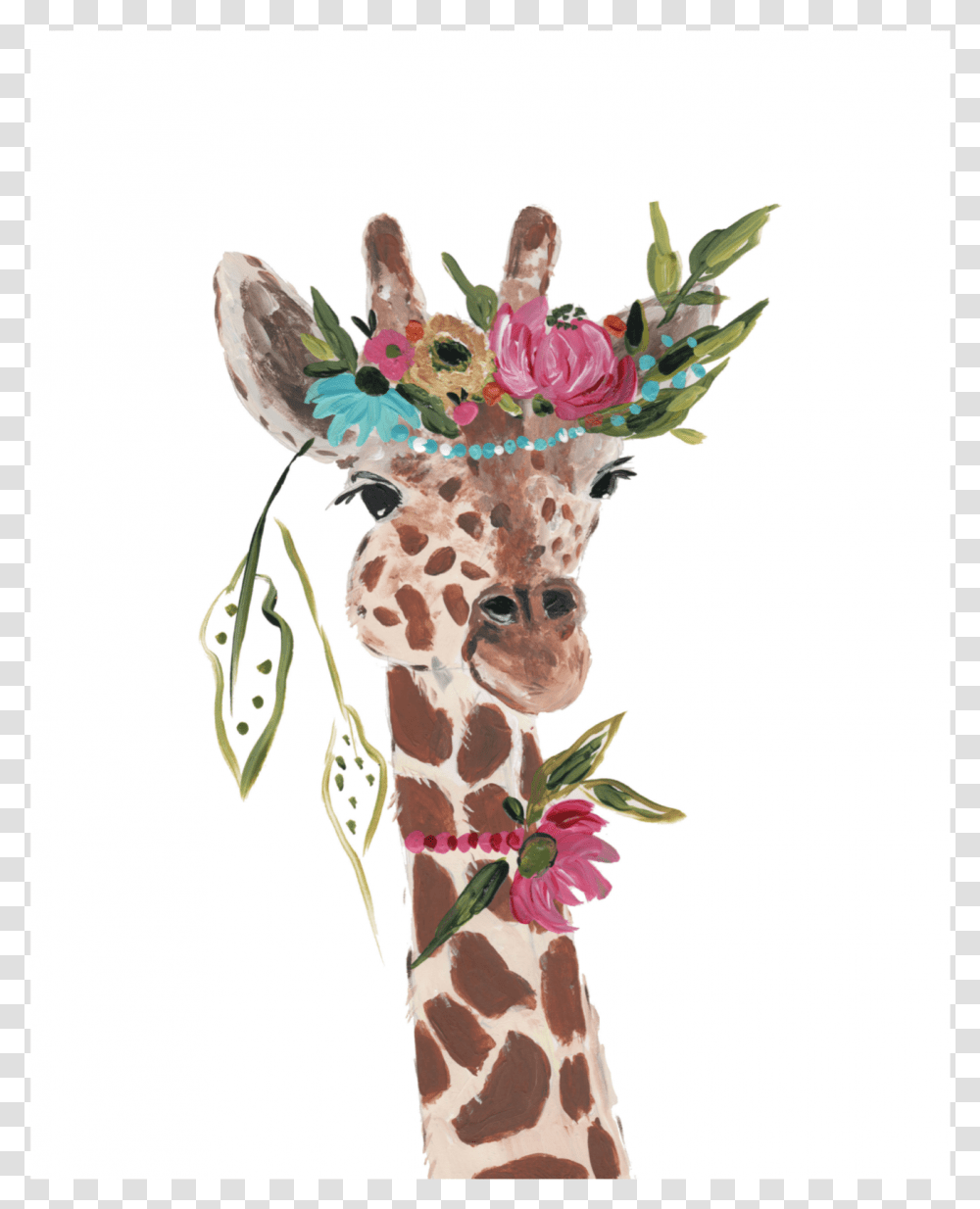 Boho Giraffe Art PrintClass Lazyload Lazyload Boho Art Giraffe, Wildlife, Mammal, Animal, Face Transparent Png