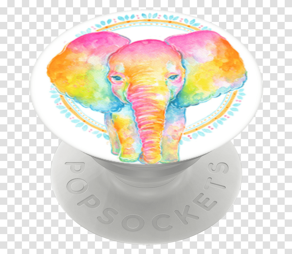 Boho Lila Popsockets Indian Elephant, Porcelain, Pottery, Dish Transparent Png