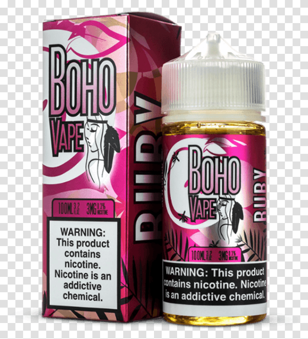 Boho Vape Ruby Salt Boho Vape Cocochella, Beer, Label, Bottle, Paint Container Transparent Png