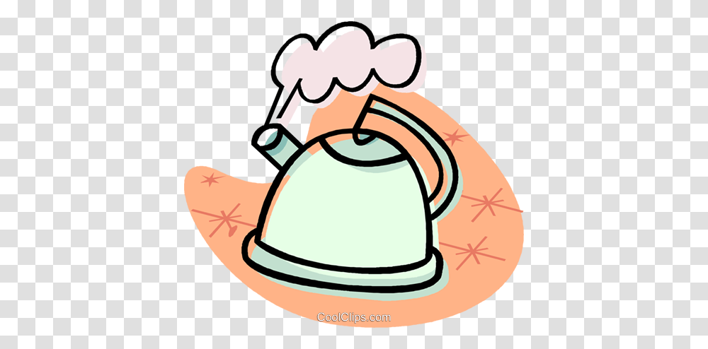 Boiling Kettle Royalty Free Vector Clip Art Illustration, Pot, Clothes Iron, Appliance Transparent Png