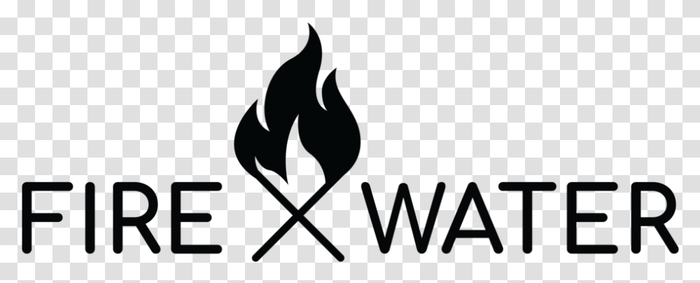 Boiling Water On Firewood Clipart Black And White Emblem, Flame, Light, Arrow Transparent Png