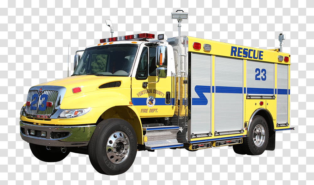 Boise Mobile Equipment Rescue Engine For Ventura Brush Fire Trucks Yellow, Vehicle, Transportation, Fire Department Transparent Png