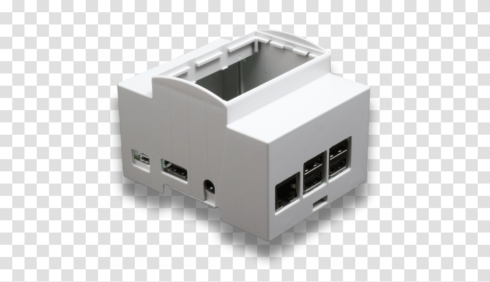 Boitier 4m Rail Din Pour Raspberry Pi B Pi 2 Pi Electronics, Hardware, Hub, Router Transparent Png