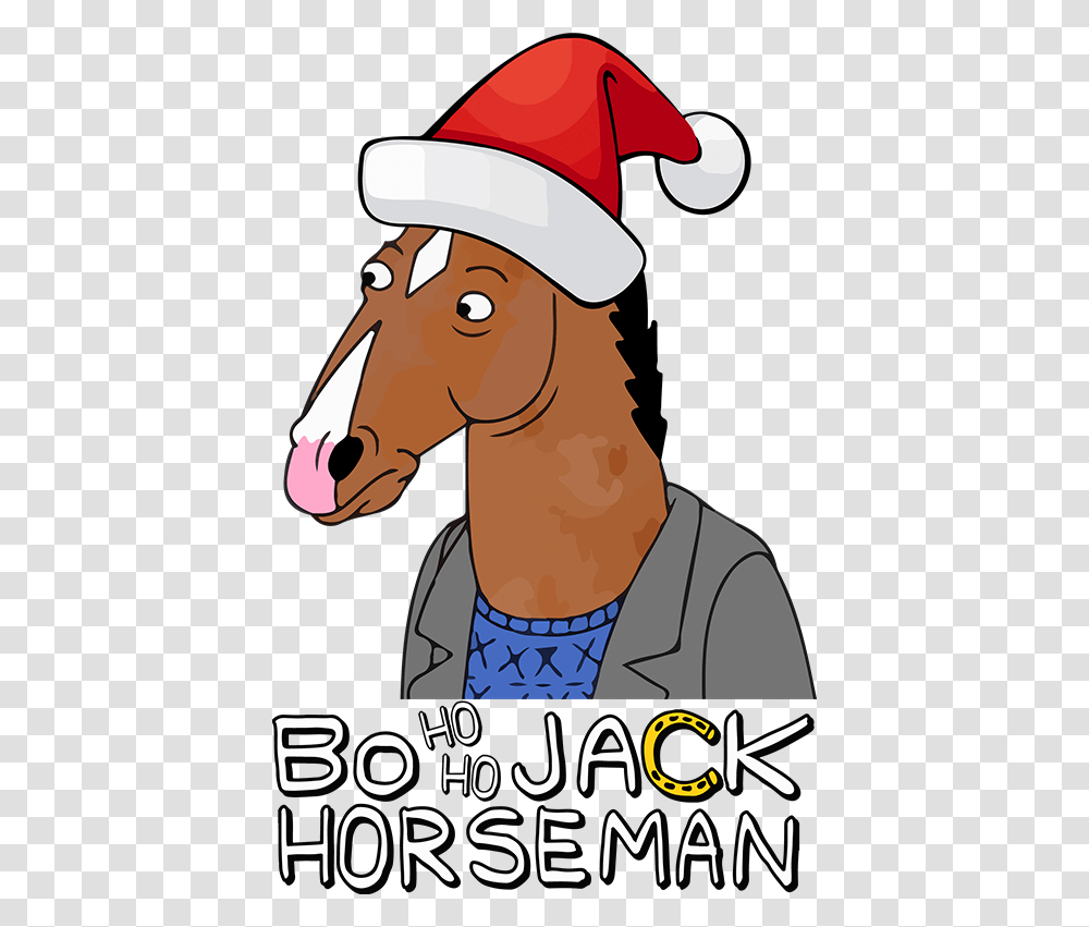 Bojack Horseman Funny Christmas Adult Kids T Shirt Bojack Horseman Christmas, Poster, Advertisement, Mammal, Animal Transparent Png