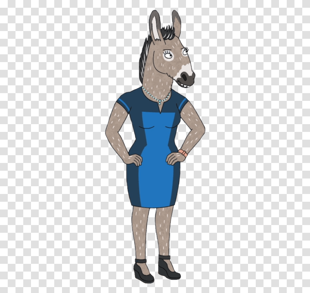 Bojack Horseman Wiki Donkey In Blue Dress, Sleeve, Long Sleeve, Spandex Transparent Png