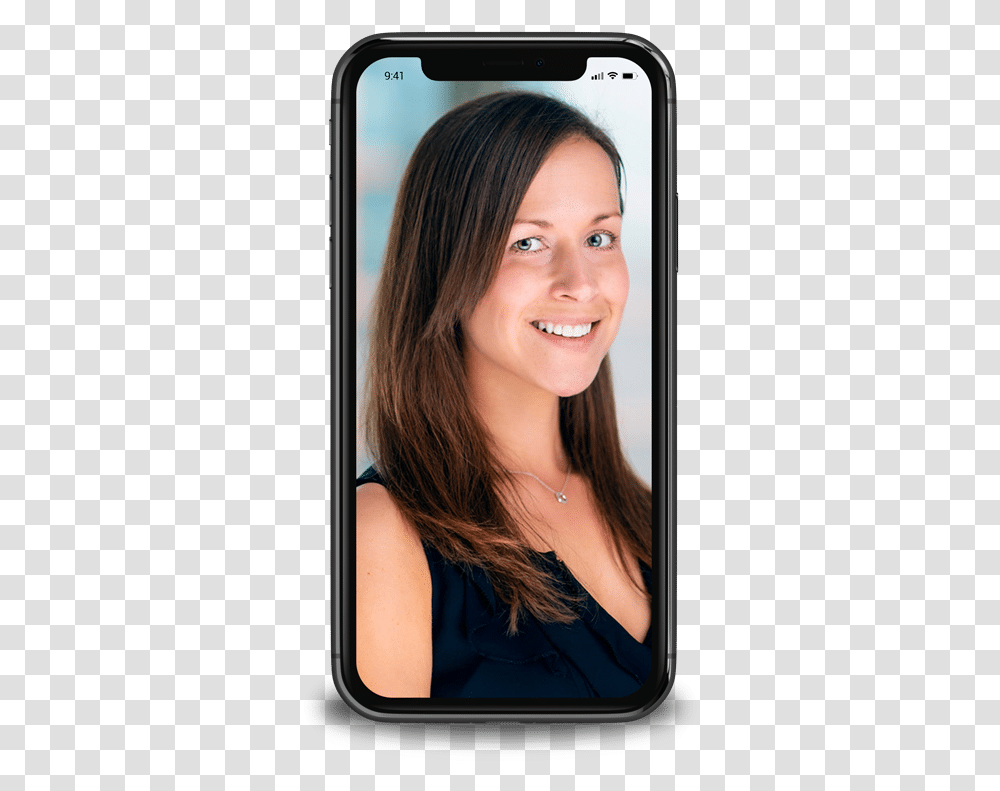 Bokeh Portrait Headshot White Business Woman On Light Smartphone, Face, Person, Mobile Phone, Electronics Transparent Png