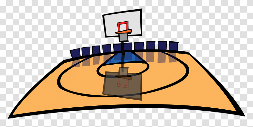 Bola Basket Lapangan Basket Olahraga Basketball Court Clipart, Sign, Control Tower, Building Transparent Png