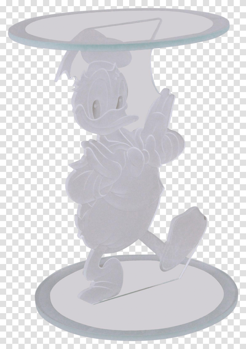 Bola Disney Donald Duck Etched Glass Side Table Coffee Table, Animal, Bird, Wedding Cake, Dessert Transparent Png