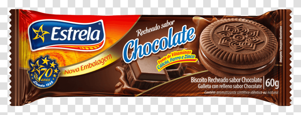 Bolacha De Chocolate Com Recheio De Chocolate, Dessert, Food, Candy, Fudge Transparent Png
