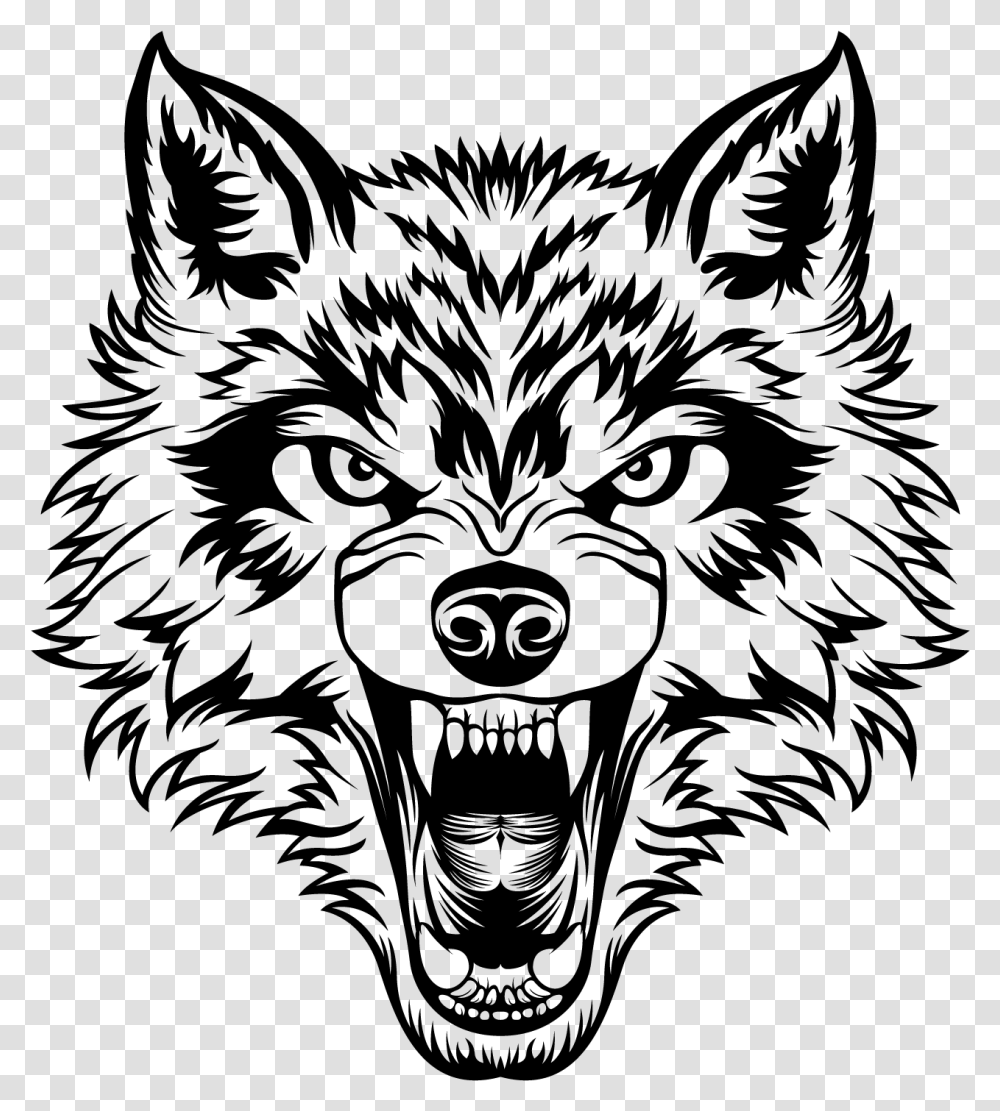 Bold Serious Club Logo Design For Krav Maga Solution Wolf Side Face Tattoo, Gray, World Of Warcraft Transparent Png