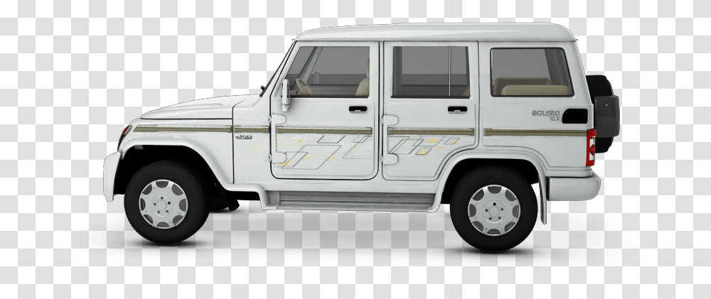 Bolero Car Side View, Van, Vehicle, Transportation, Caravan Transparent Png
