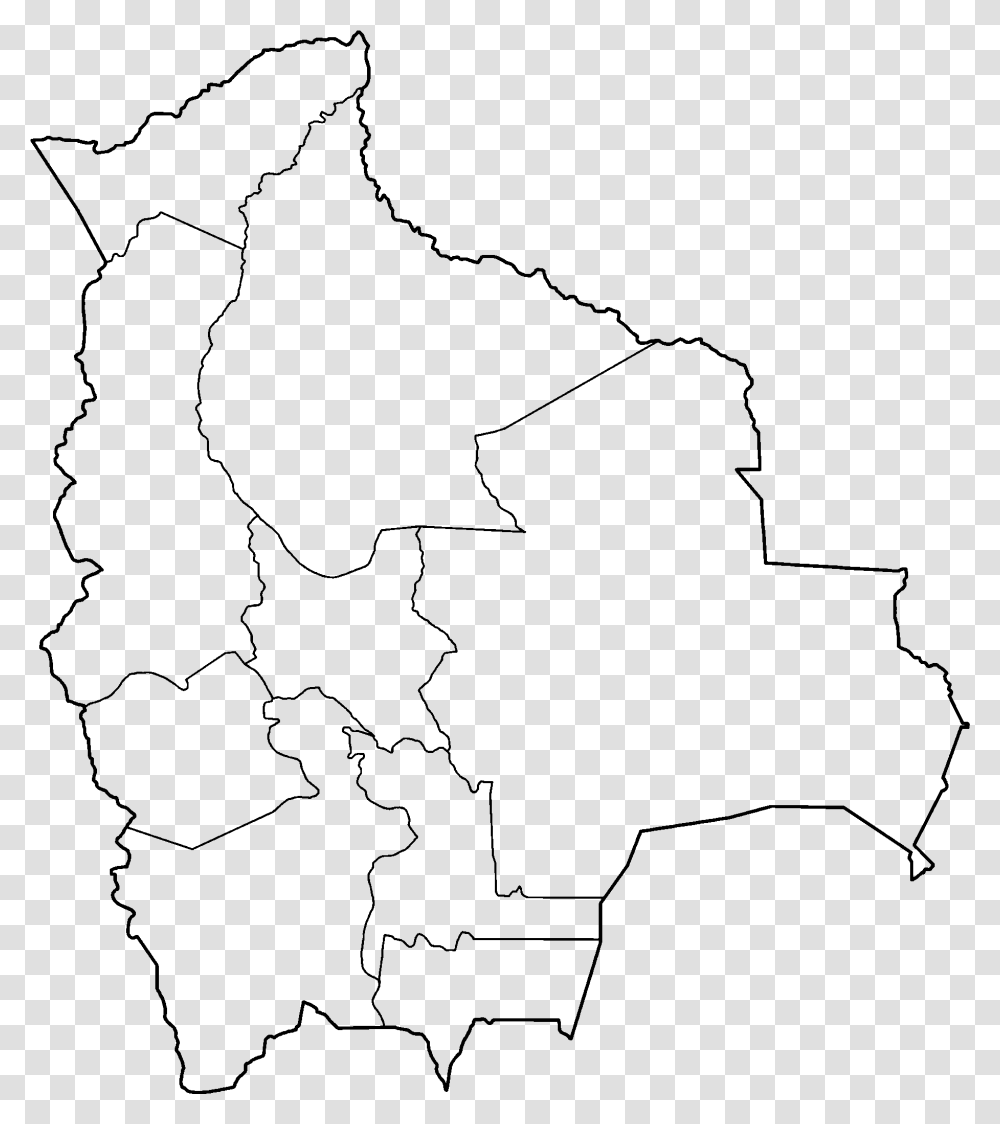 Bolivia Departments Blank Blank Political Map Of Bolivia, Gray, World Of Warcraft Transparent Png