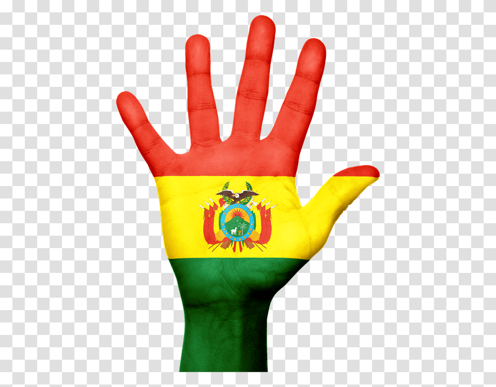Bolivia Flag Hand National Fingers Patriotic Bolivia Flag, Apparel, Can, Tin Transparent Png