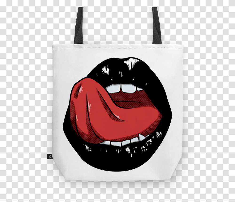 Bolsa Black Mouth De Geovani Abelna Pop Art Desenho De Boca, Bag, Tote Bag, Shopping Bag Transparent Png