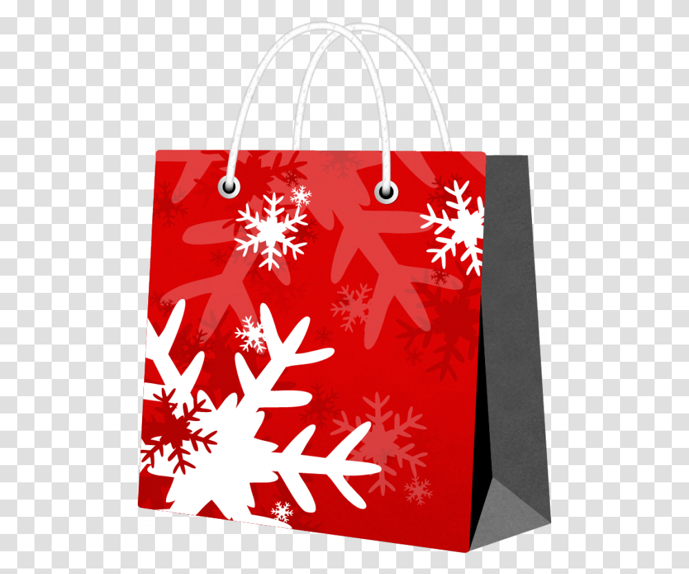 Bolsa Con Copos De Nieve Christmas Gift Paper Bags, Shopping Bag, Tote Bag, Poster, Advertisement Transparent Png