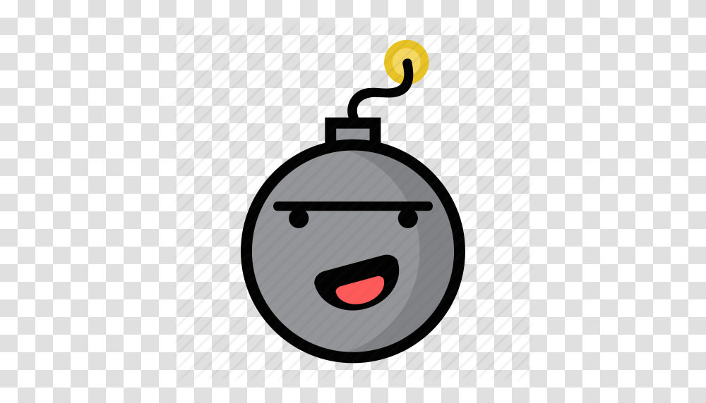Bomb Boom Dynamite Explode Happy Smiling Weapon Icon, Sphere, Clock Tower, Building Transparent Png