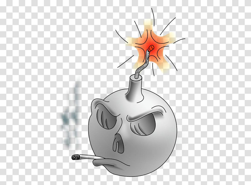 Bomb Dangerous Smoking Free Vector Graphic On Pixabay Lung Cancer Clip Art, Bowl, Weapon, Weaponry, Armor Transparent Png