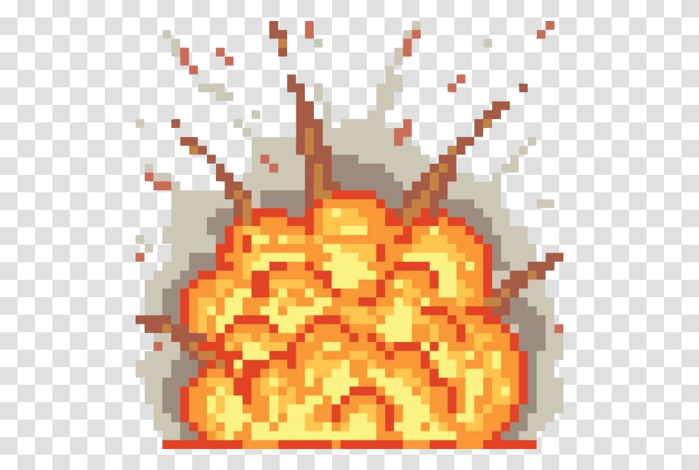 Bomb Explosion Pixel Art, Rug, Plant, Fire, Flame Transparent Png