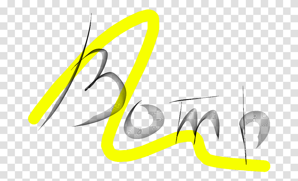 Bomb Line Yellow Blackyellow Yellowblack Lines Calligraphy, Alphabet, Snake, Reptile Transparent Png