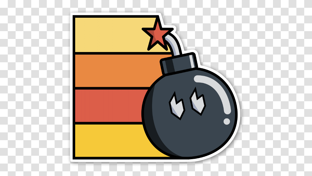 Bomb Omb Sticker, Weapon, Weaponry, Stopwatch, Dynamite Transparent Png