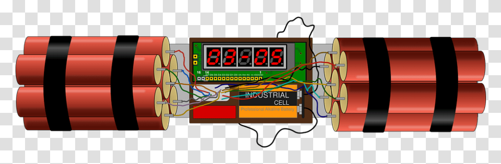 Bomba Dinamita Explosin Ied Bomba Improvisada Dynamite Bomb, Weapon, Weaponry, Wiring, Electronics Transparent Png