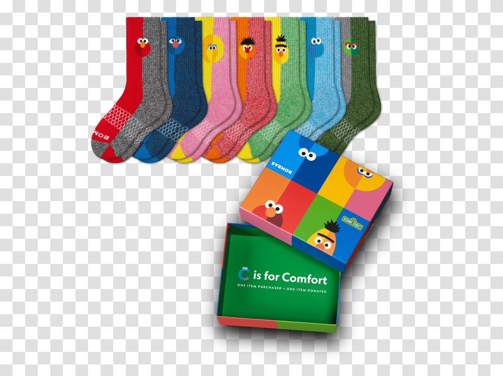 Bombas New Sesame Street Line Is Cute & Comfy Bomba Sesame Street Socks, Clothing, Apparel, Shoe, Footwear Transparent Png