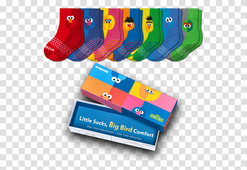 Bombas New Sesame Street Line Is Cute & Comfy Bombas Sesame Street Socks, Clothing, Apparel, Shoe, Footwear Transparent Png