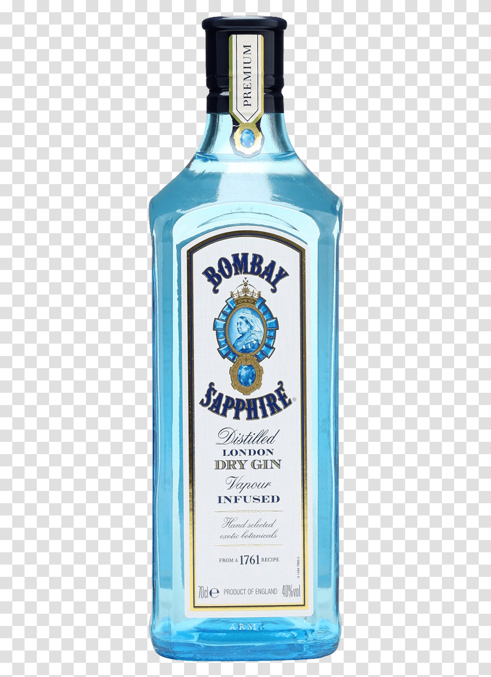 Bombay Sapphire Gin, Label, Liquor, Alcohol Transparent Png
