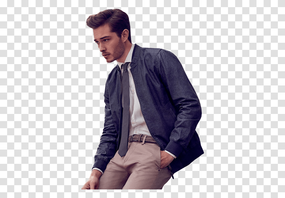 Bomber Jacket With Shirt And Tie, Apparel, Accessories, Accessory Transparent Png