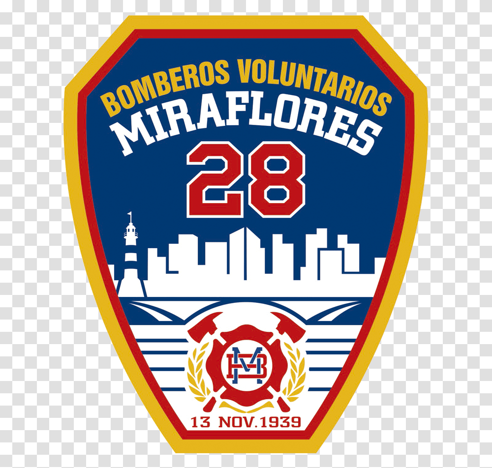 Bomberos Miraflores Emblem, Logo, Trademark, Badge Transparent Png