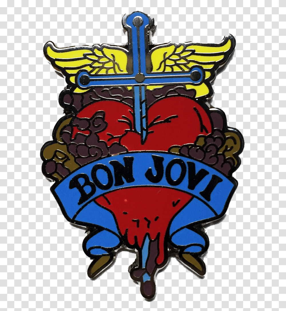 Bon Jovi Pin Illustration, Logo, Trademark, Emblem Transparent Png