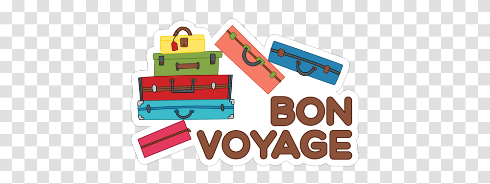 Bon Voyag, Luggage, Suitcase Transparent Png