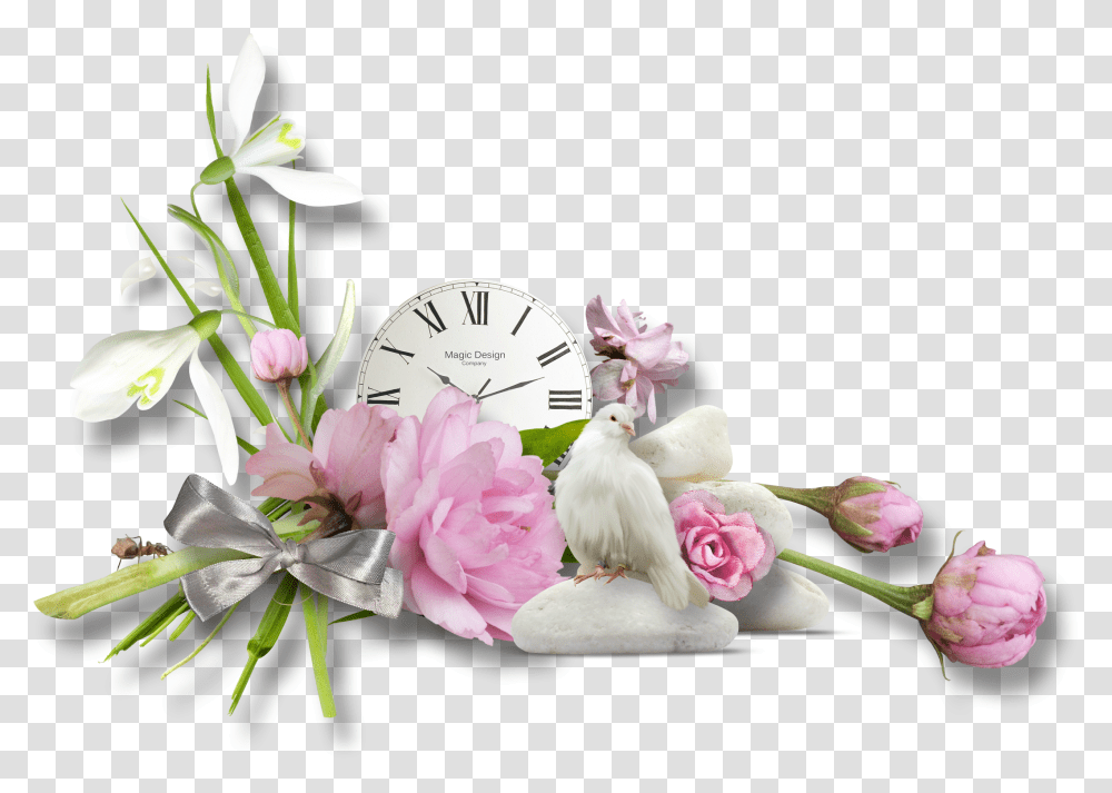 Bon Week End Tous, Plant, Flower, Flower Arrangement, Analog Clock Transparent Png