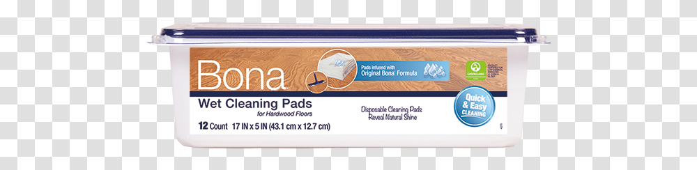Bona Wet Cleaning Pads, Label, Paper, Plant Transparent Png