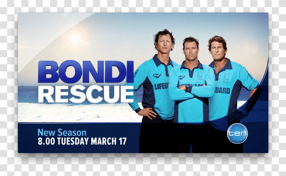 Bondi Rescue, Person, Advertisement, Poster Transparent Png