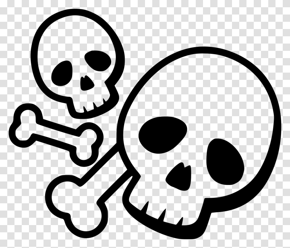 Bone Icon Free Download, Stencil, Pirate, Doodle Transparent Png