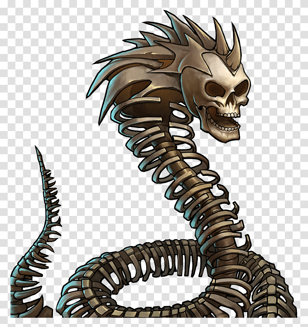 Bone Naga, Bronze, Skeleton, Dragon Transparent Png